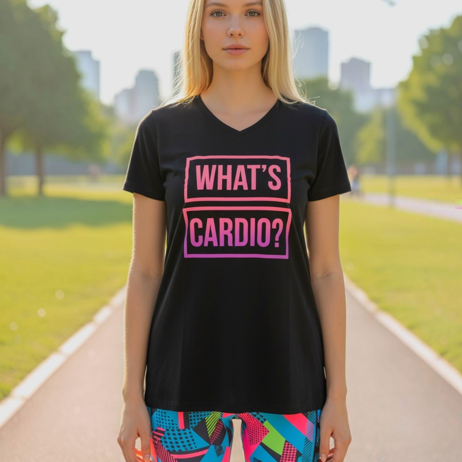 Athletic Works Black “What’s Cardio?” Short Sleeve Workout Tee Size XXL EUC