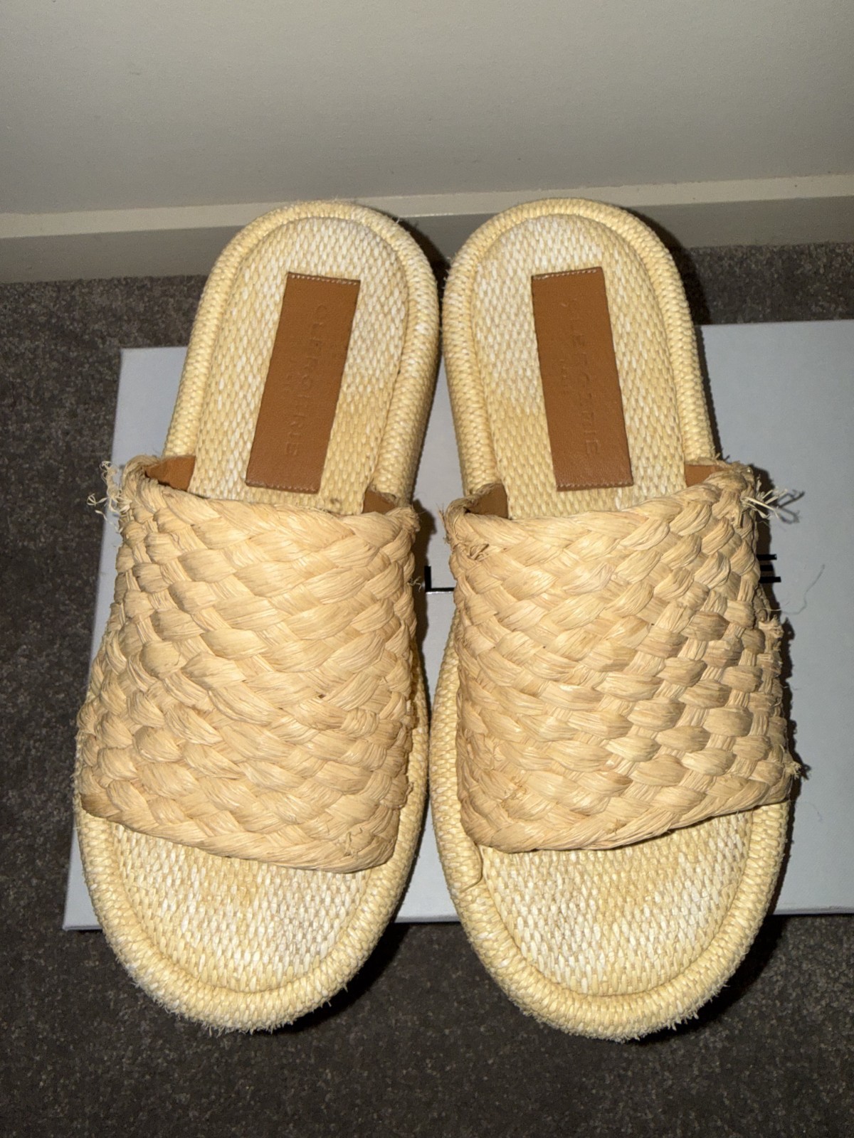 Clergerie Paris Women’s Platform Sandal Ajoe Raffia EU38.5 US8