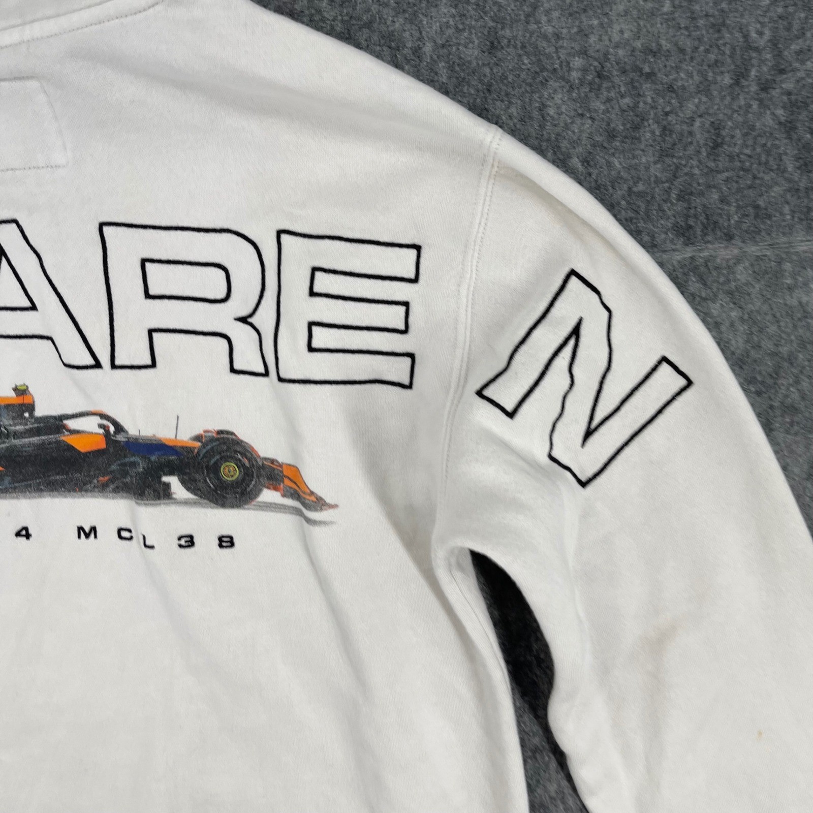 McLaren Formula 1 Team Hoodie Mens Small White Racing Sweatshirt F1 Logo