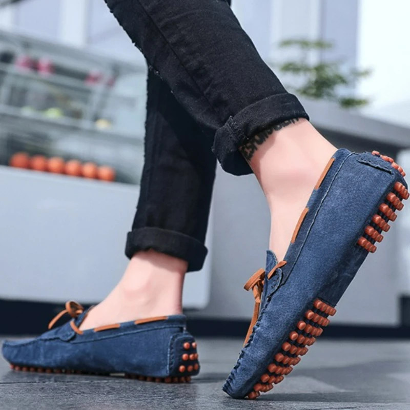 Men’s Casual Shoes Breathable Suede Loafers Moccasins Slip on Driving Flats