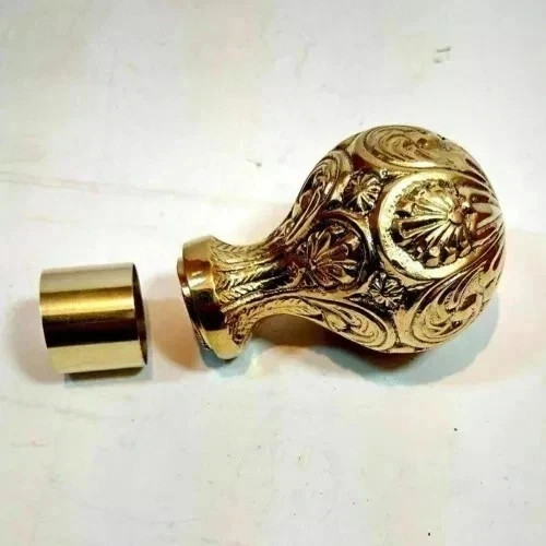 Walking Head Handle Sticks Onley Handle Gold Brass vactrain Grandfather Gift