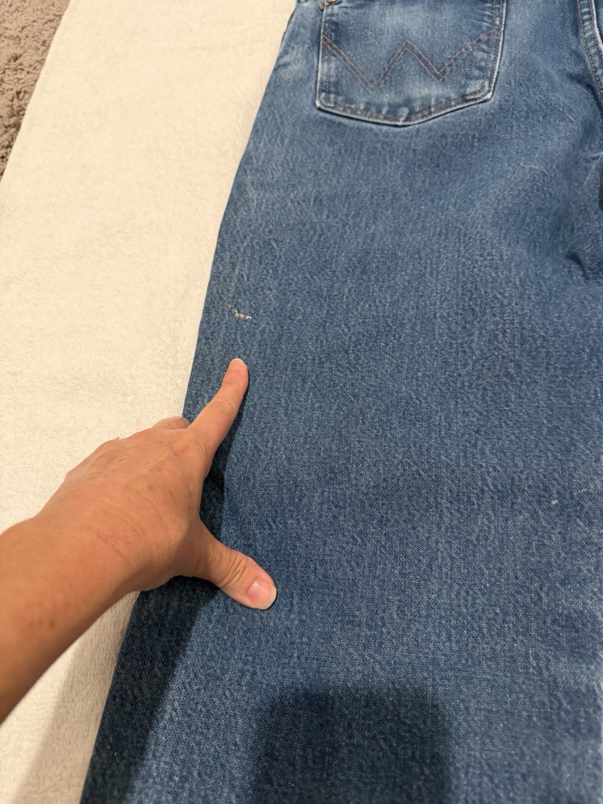 Wrangler Vintage Cowboy Cut Men’s Blue Denim Jeans Straight Regular Fit Mid Rise