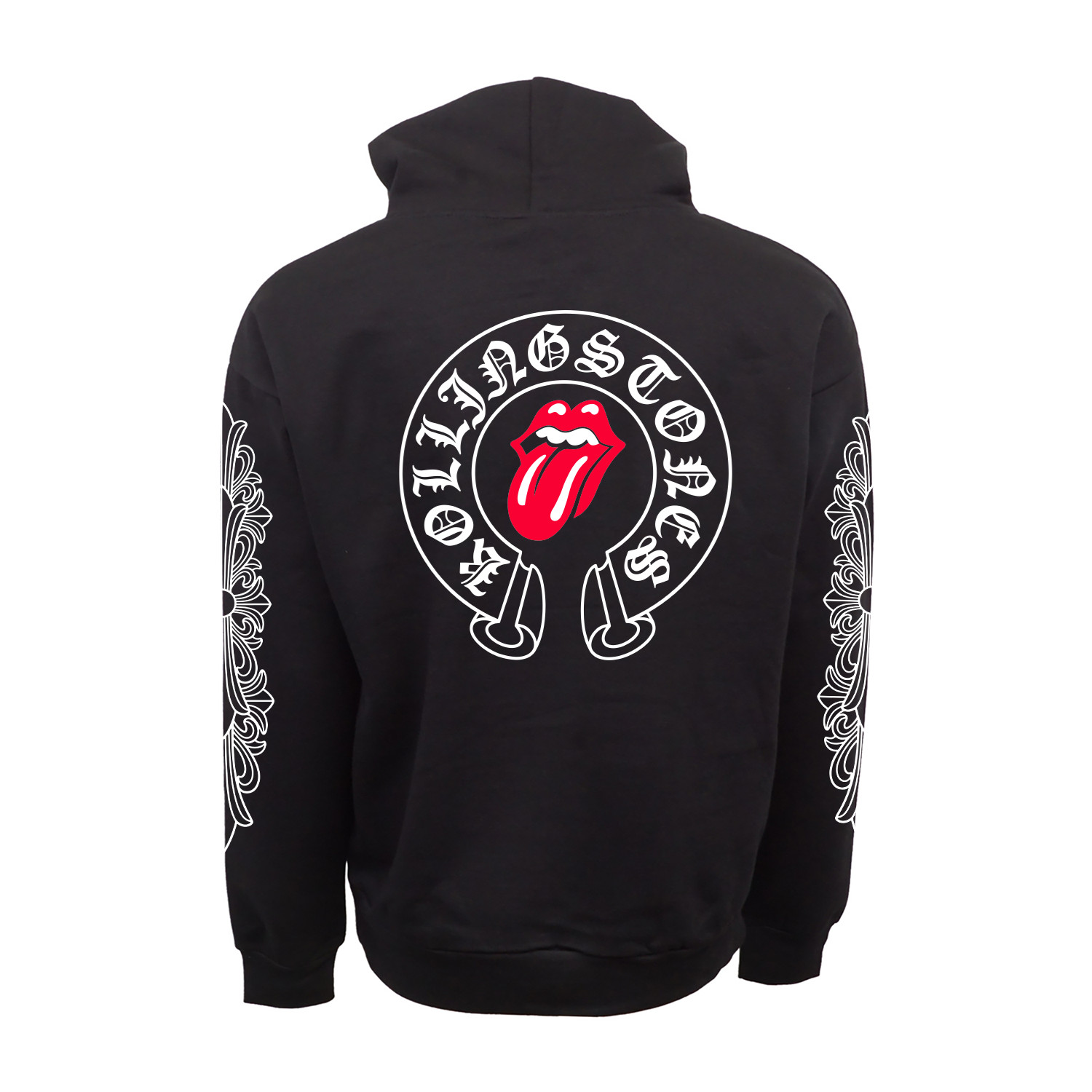 Stone’s Crome Heart Mens Black Pullover Hoodie