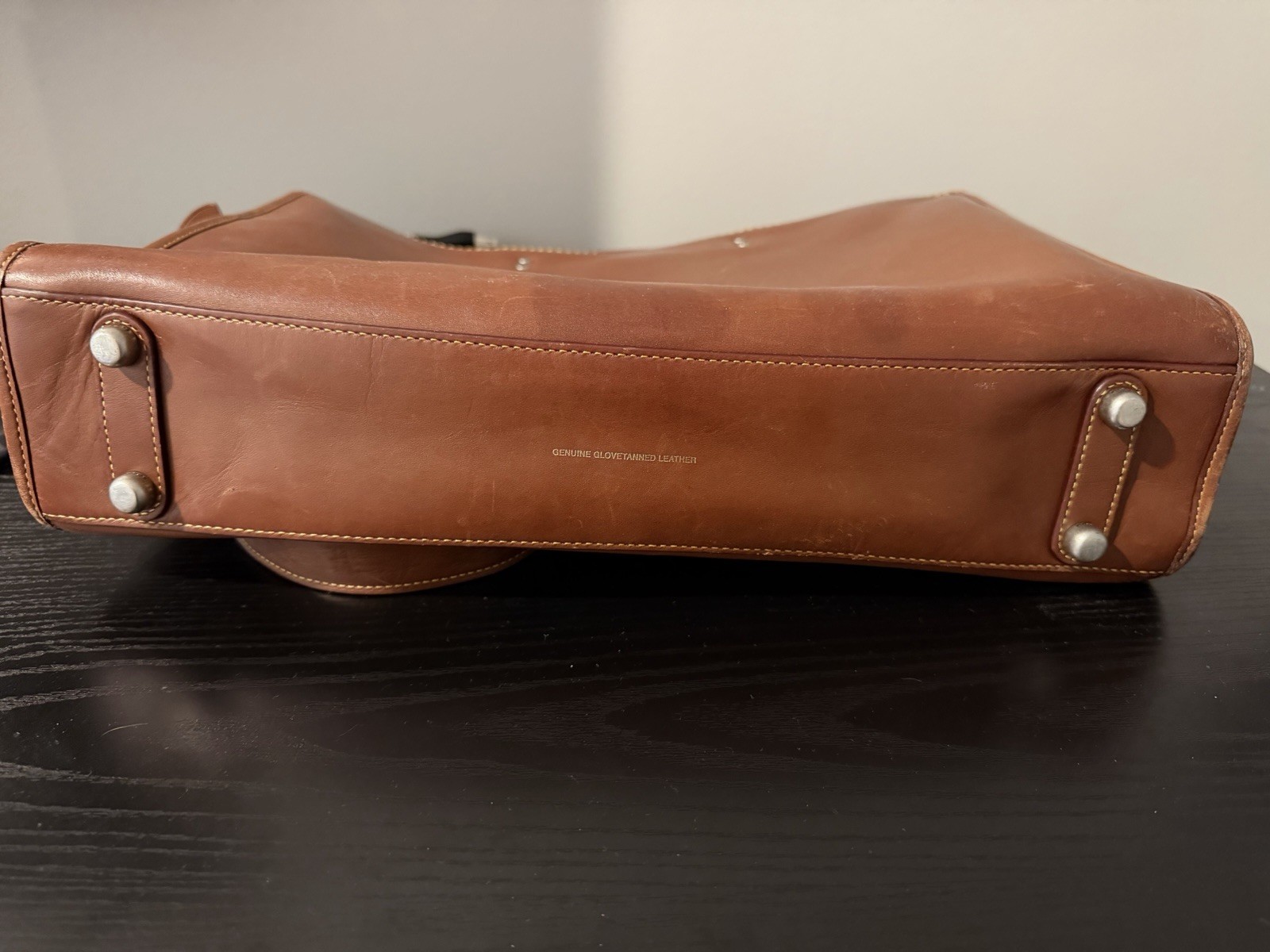 Coach Brown Zip Satchel Top Handle Bag w/ Detachable Strap, Studs, Pockets