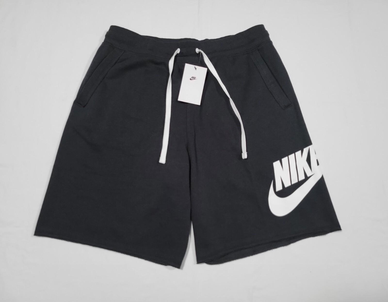 Nike Mens Sportswear Alumini Shorts Soft French Terry DX0502-010 Black-white