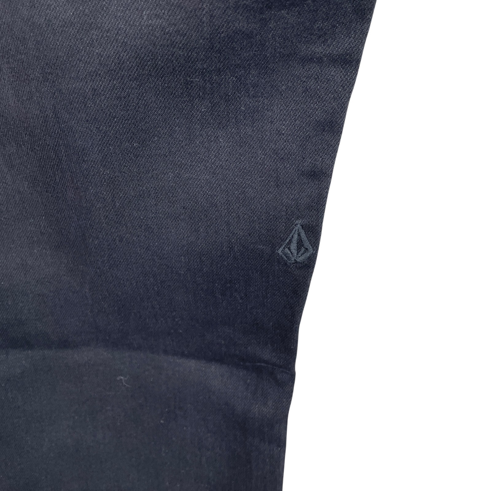 NEW Volcom Solver Modern Straight Jeans Mens 28×32 Blackout Denim Stretch Dark