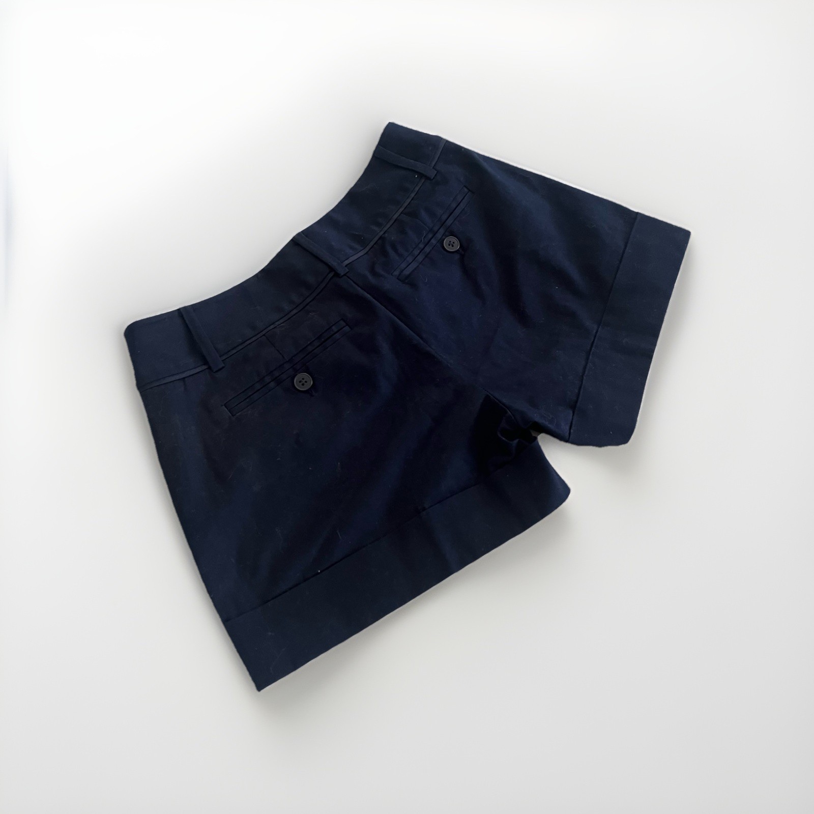 7th Avenue Design Studio New York & Company Navy Blue Chino Shorts Size 0