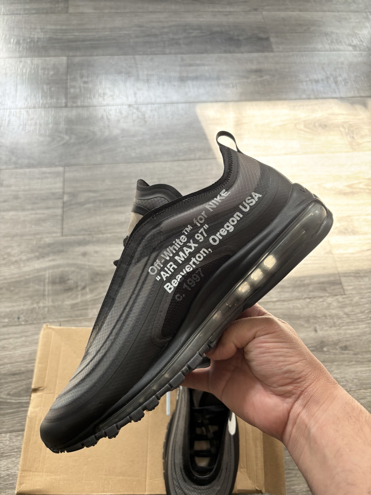 Size 13 – Nike Air Max 97 Off-White Black – New