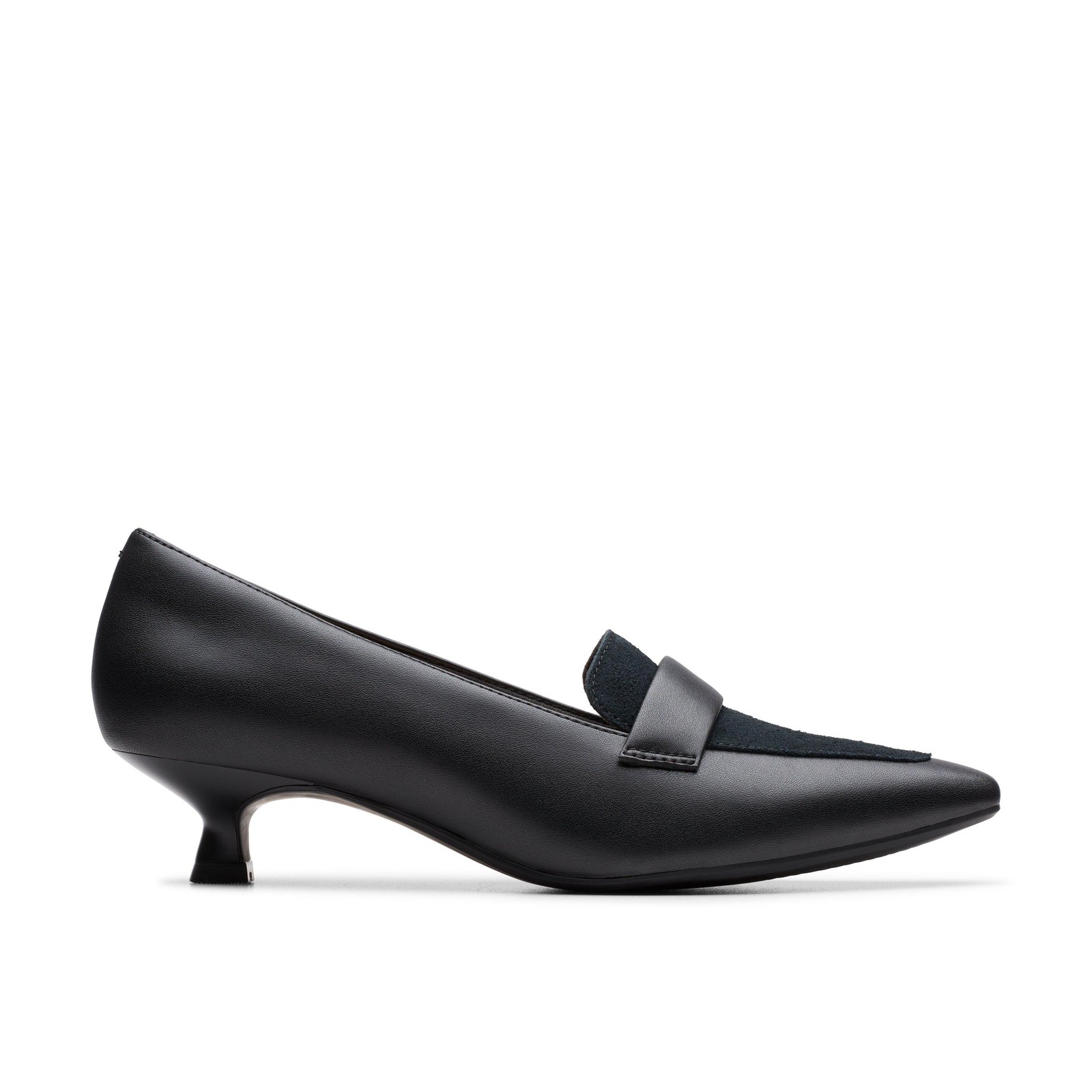 Clarks Womens Scarlyt Mabel Black Leather Dress Shoes