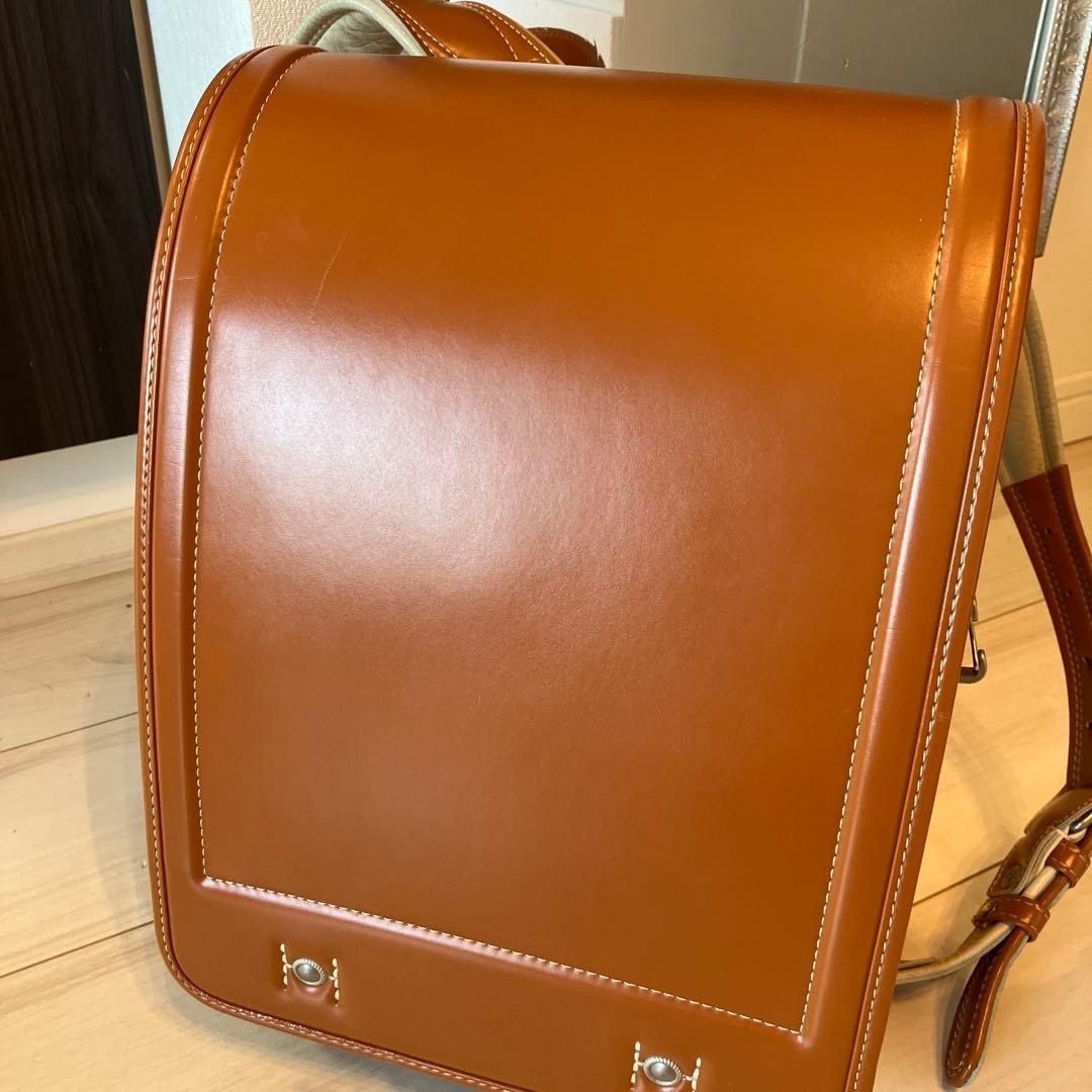 Tsuchiya Kaban Premium Camel Randoseru Unisex Backpack Atelier Clarino Pouch