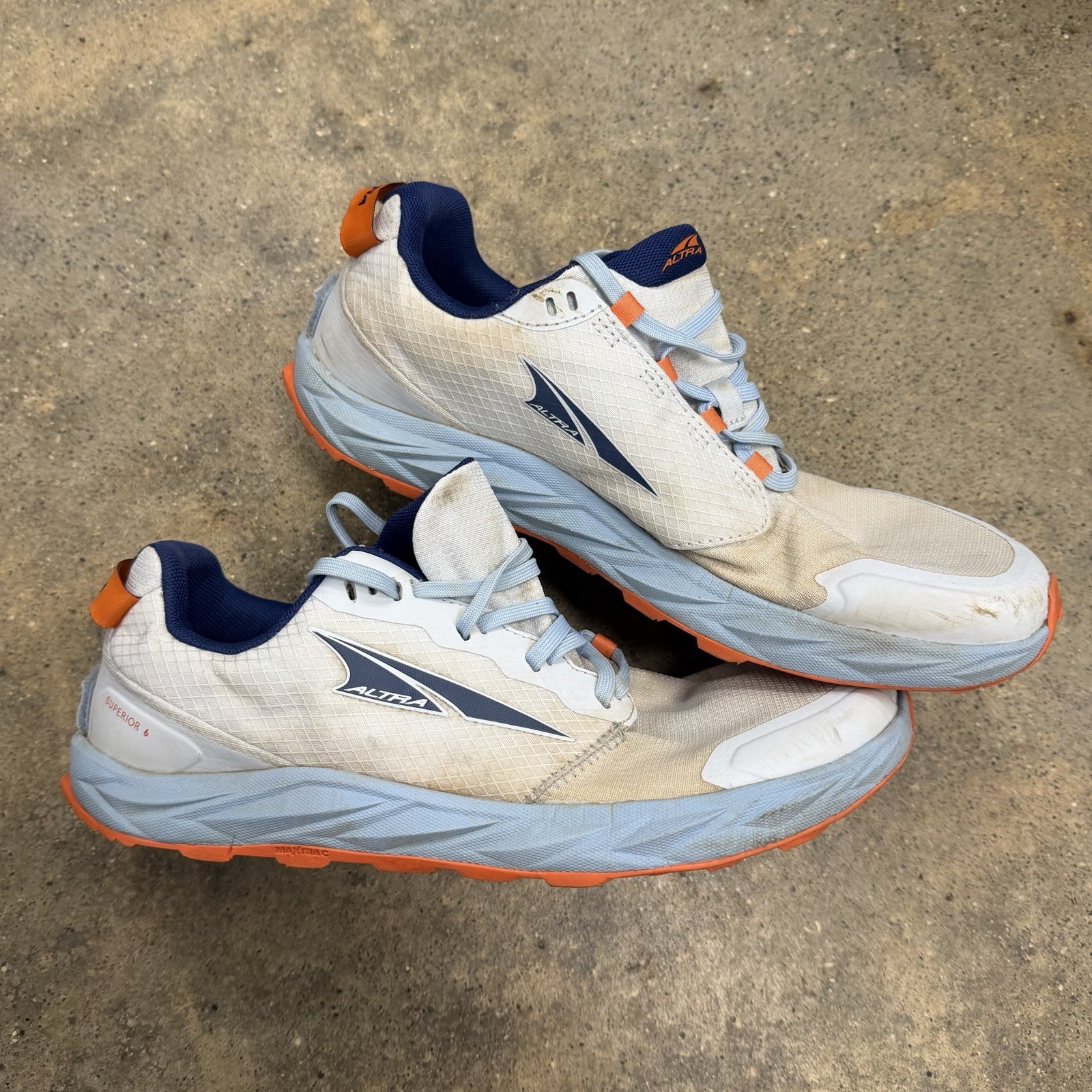 ALTRA Womens AL0A82CM Superior 6 Trail Running Shoe Blue Size 9 *STAINS*