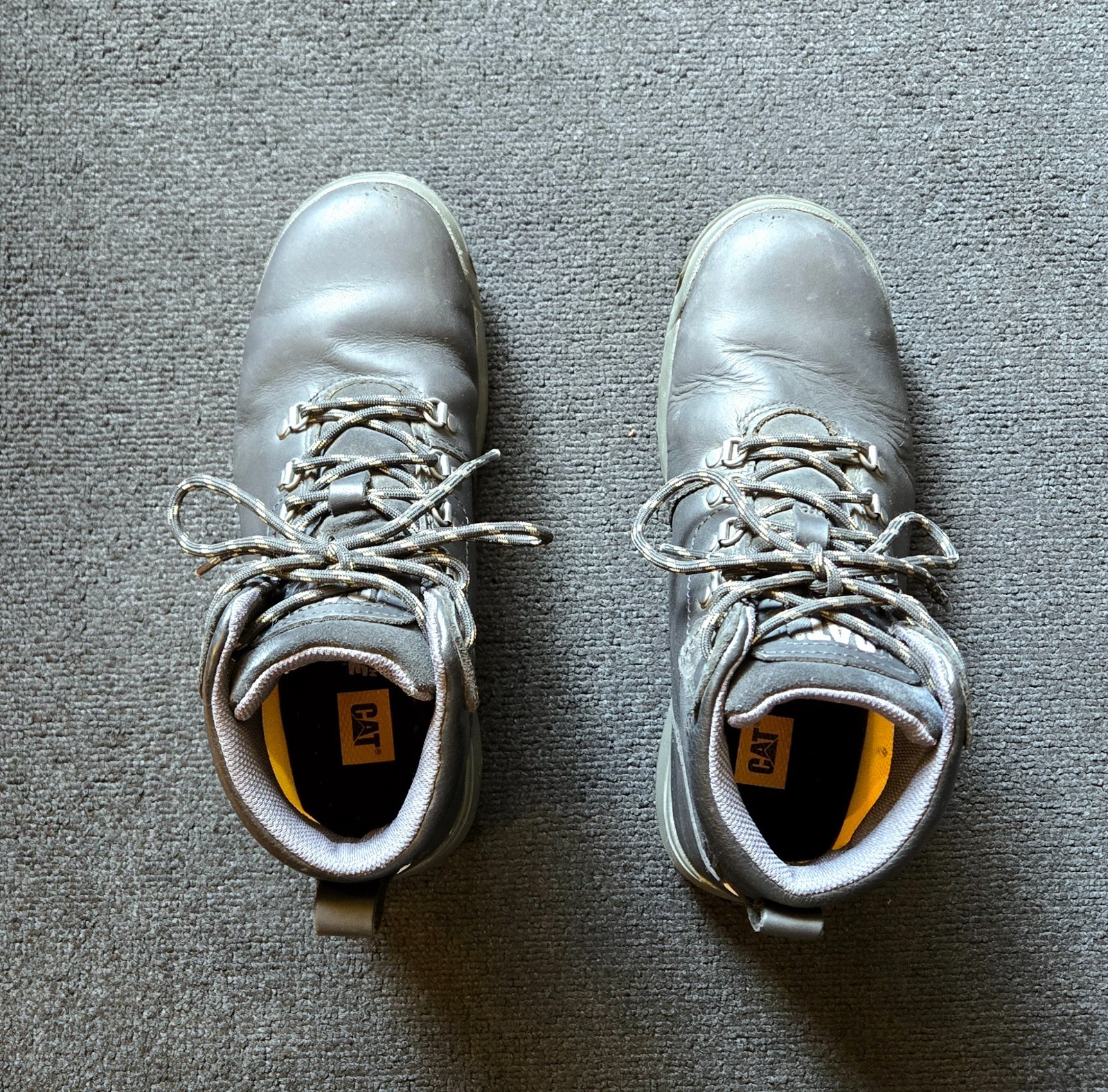 Caterpillar Steel Toe Work Boots, Women’s 8, Men’s 6