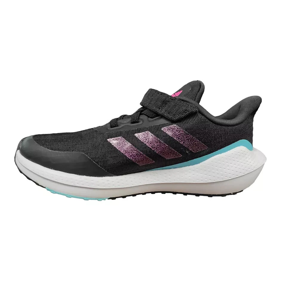 Adidas KIDS EQ21 Run Black Pulse Aqua Running Athletic Shoes – Size 13 K