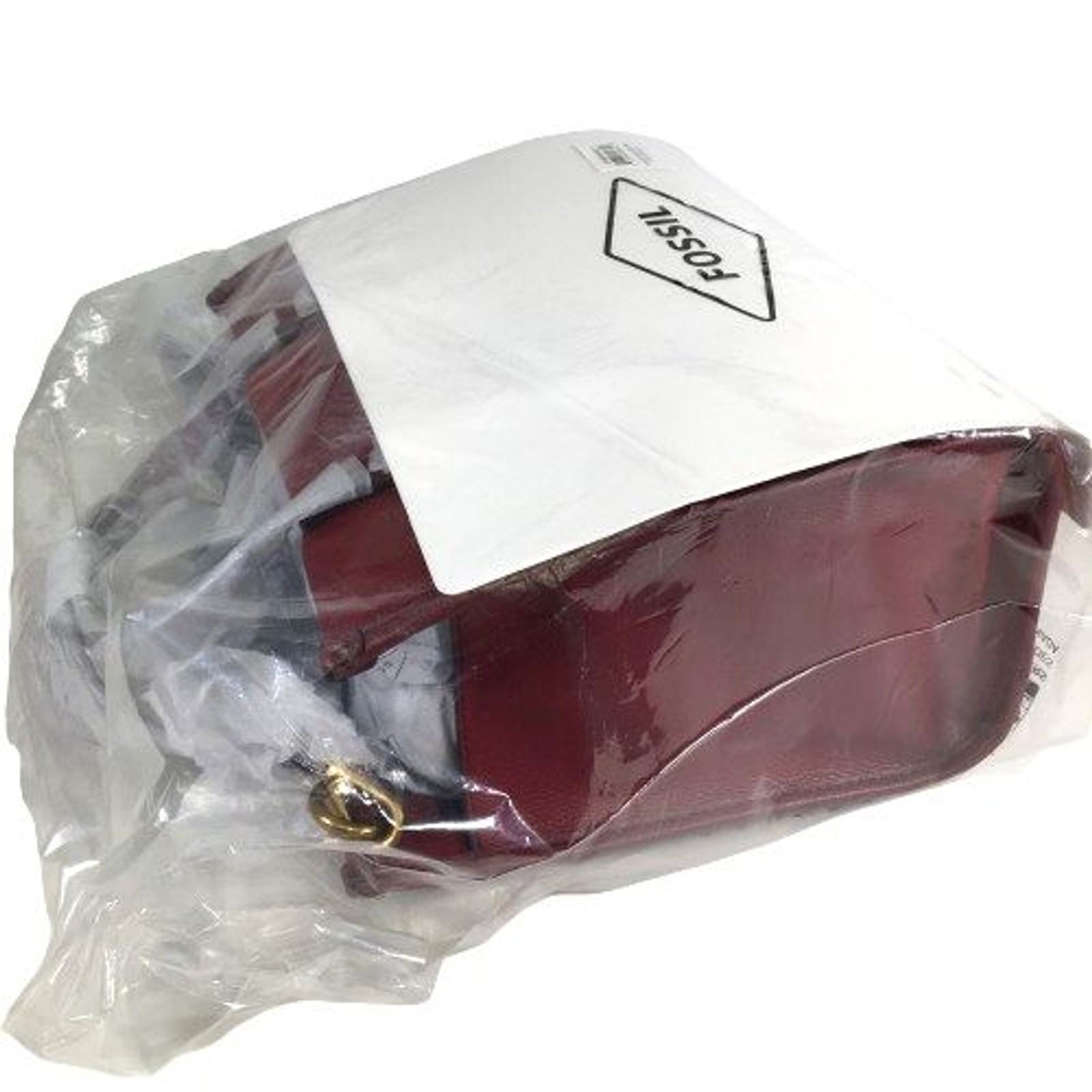 Fossil Kingston Satchel Crossbody Dark Red Velvet Leather SHB3046627 NWT $230