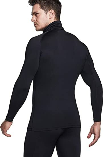 Men’s Thermal Long Sleeve Compression Shirts Turtleneck Winter Base Layer Top US