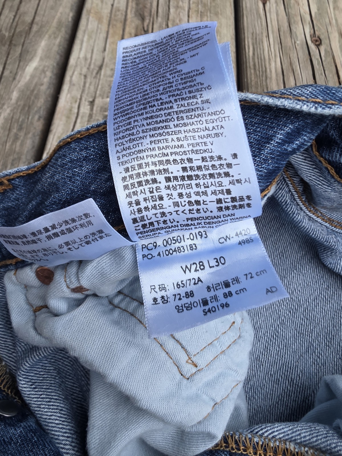Levi’s 501 Classic Fit Straight Leg men’s Jeans 28×30 Medium Stonewash