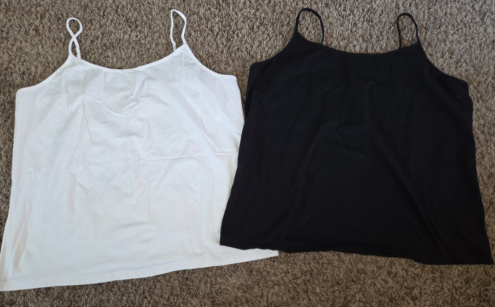 A.N.A. Plus Women’s 2X White Cami Top Layering Shirt Lot of 2 White – Black