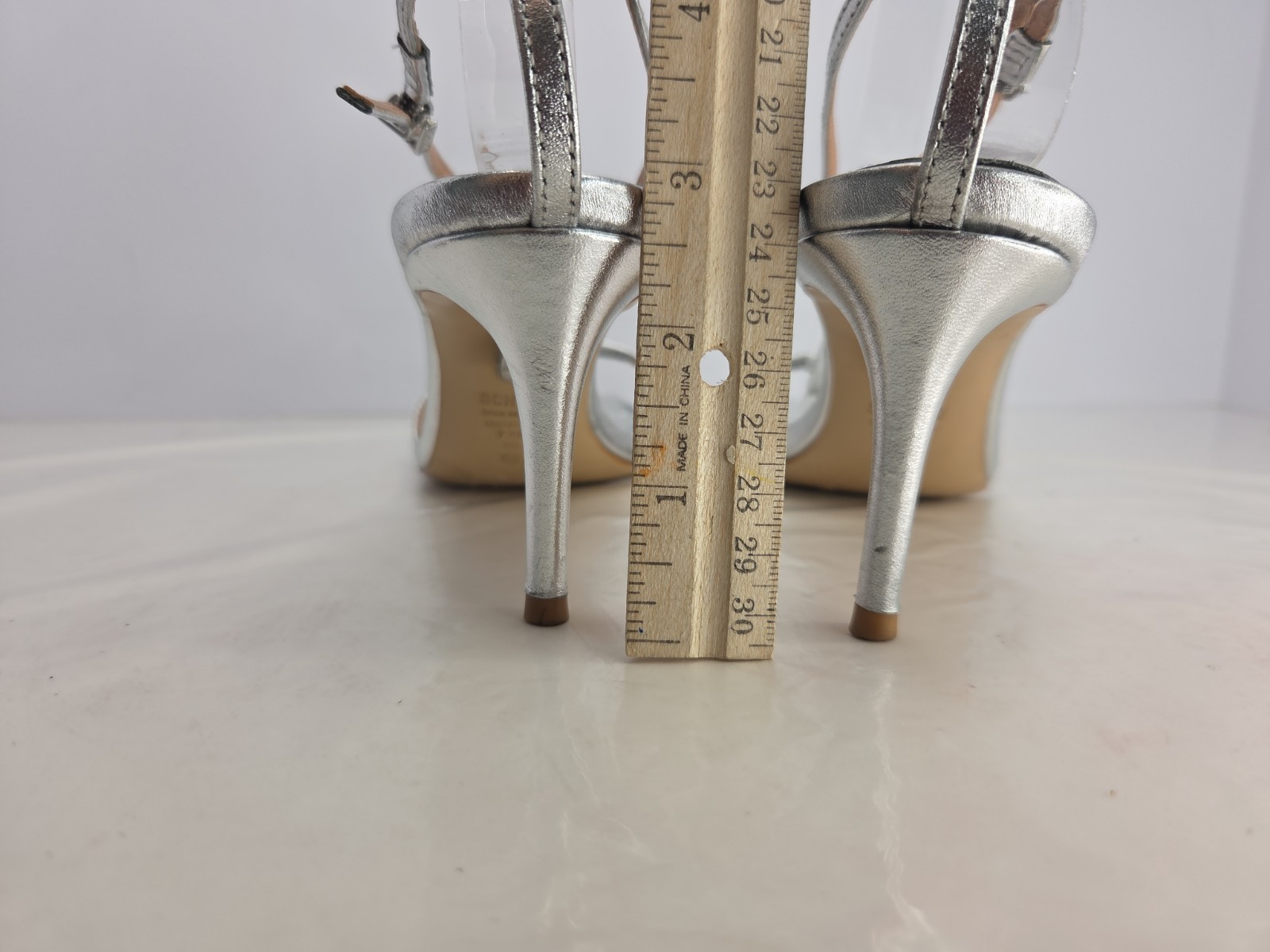 Schutz High Silver Leather Sandal w/Detachable Leather Gladiator Ties Sz 7.5B