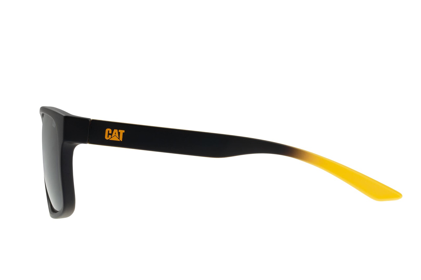 CAT 8017 Men’s Polarized Square Sunglasses, UV400 58 mm, Matte Black/Yellow