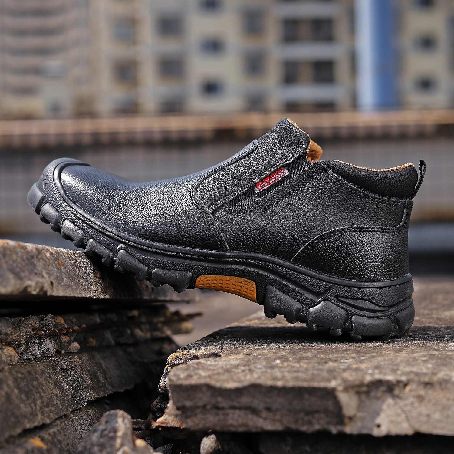 Steel toe shoes for Men New Composite toe work boot Anti-slip Welder Boots