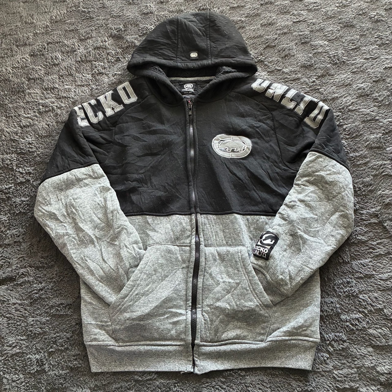 Y2K Ecko Unltd Spellout Zip Hoodie