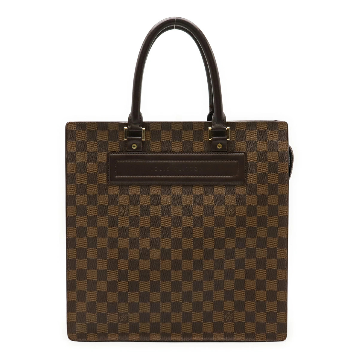 Louis Vuitton Damier N51146 Tote Check Canvas Brown Unisex Bag #BLB2627