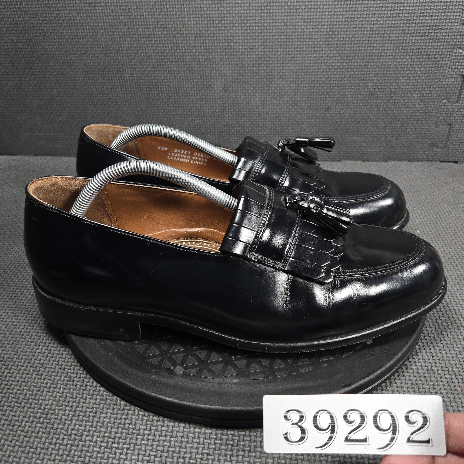 Bostonian Classics Shoes Mens Size 9.5W Black Leather Tassel Loafers Dress
