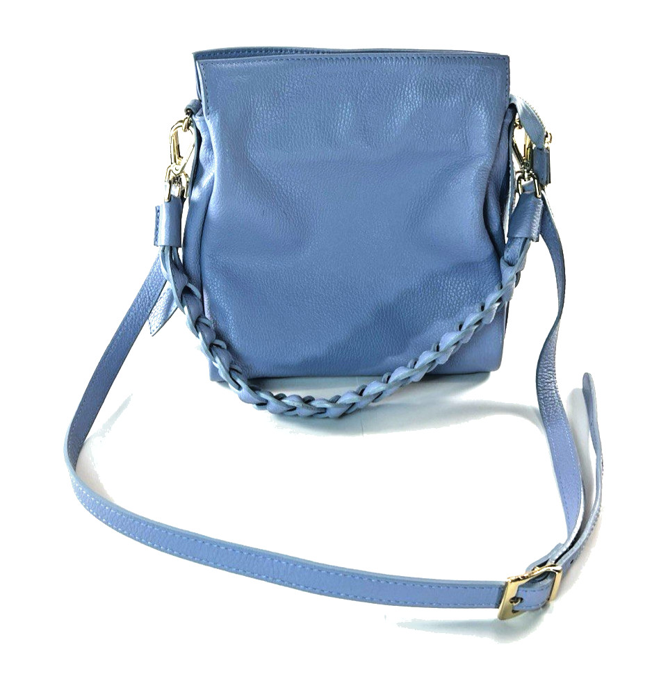 NEW! Italian Genuine Pebbled Leather Purse Combination Handbag/Crossover Design
