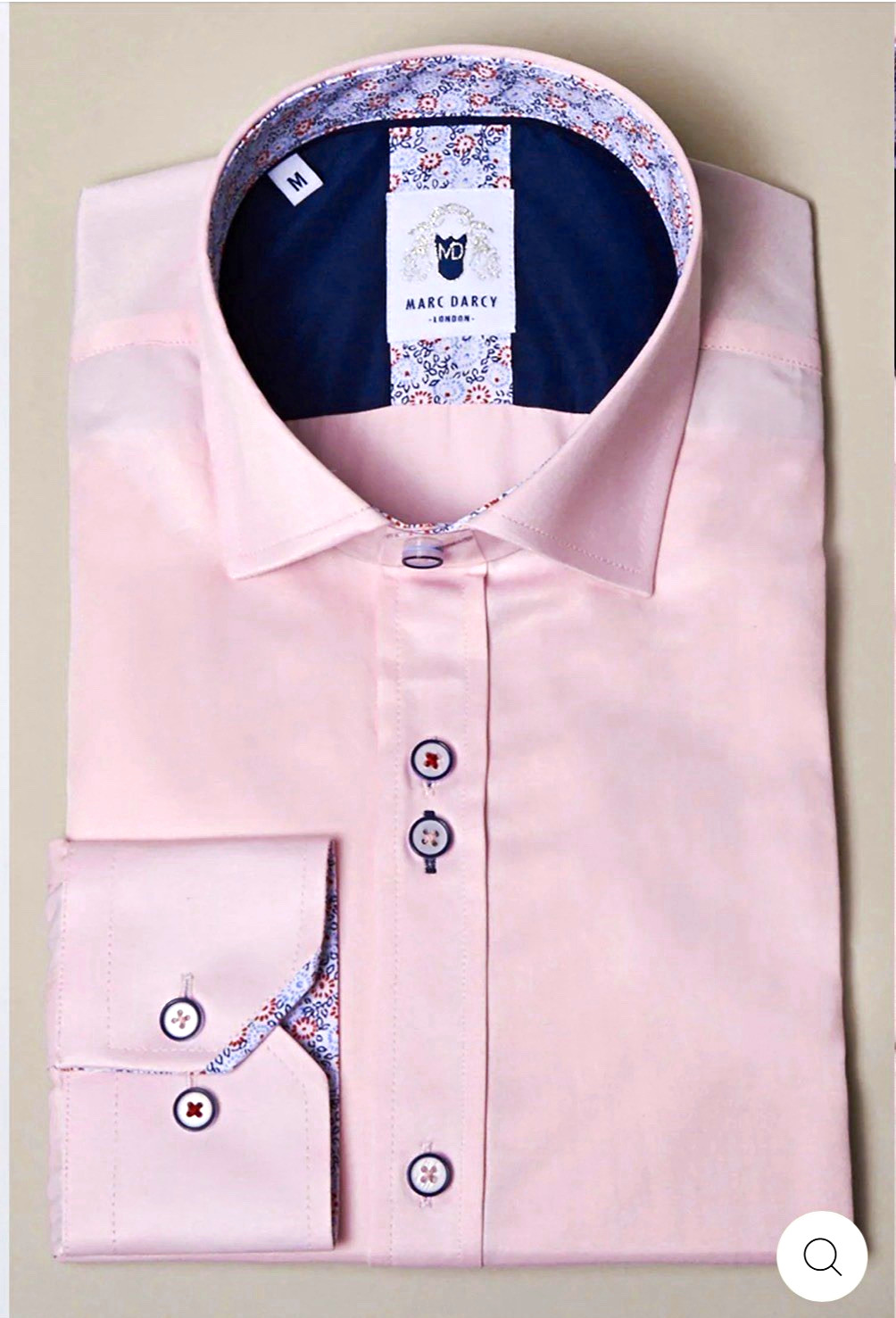 Marc Darcy Alfie Men’s Pink Dress Shirt M 16″ Neck 36/37 Sleeve Cotton