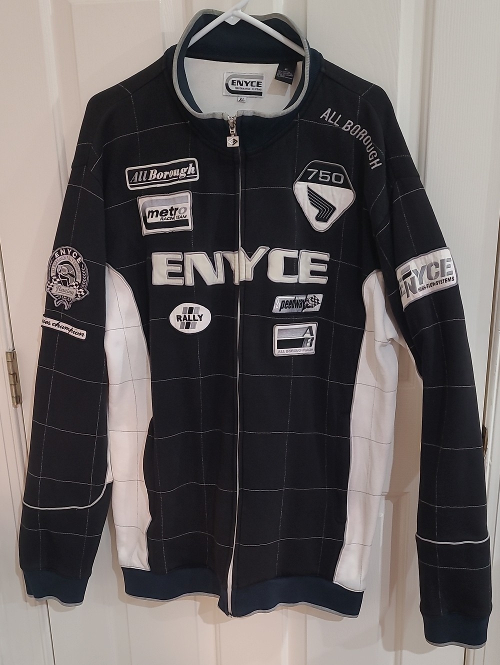 Enyce Vintage 1990 All Borough 750 Racing Track Jacket – Size XL