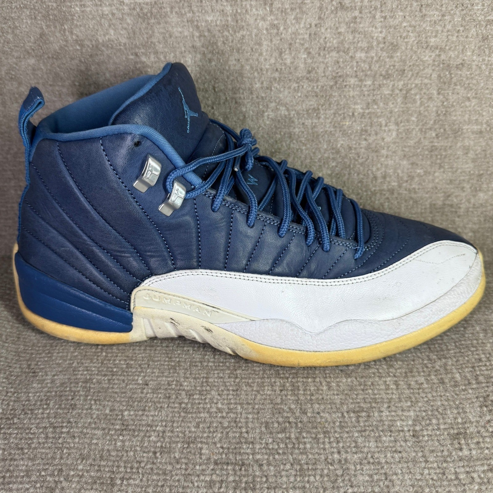 Jordan 12 Retro Obsidian 2020 Mens 13 Blue Indigo Stone 130690-404 Sneakers