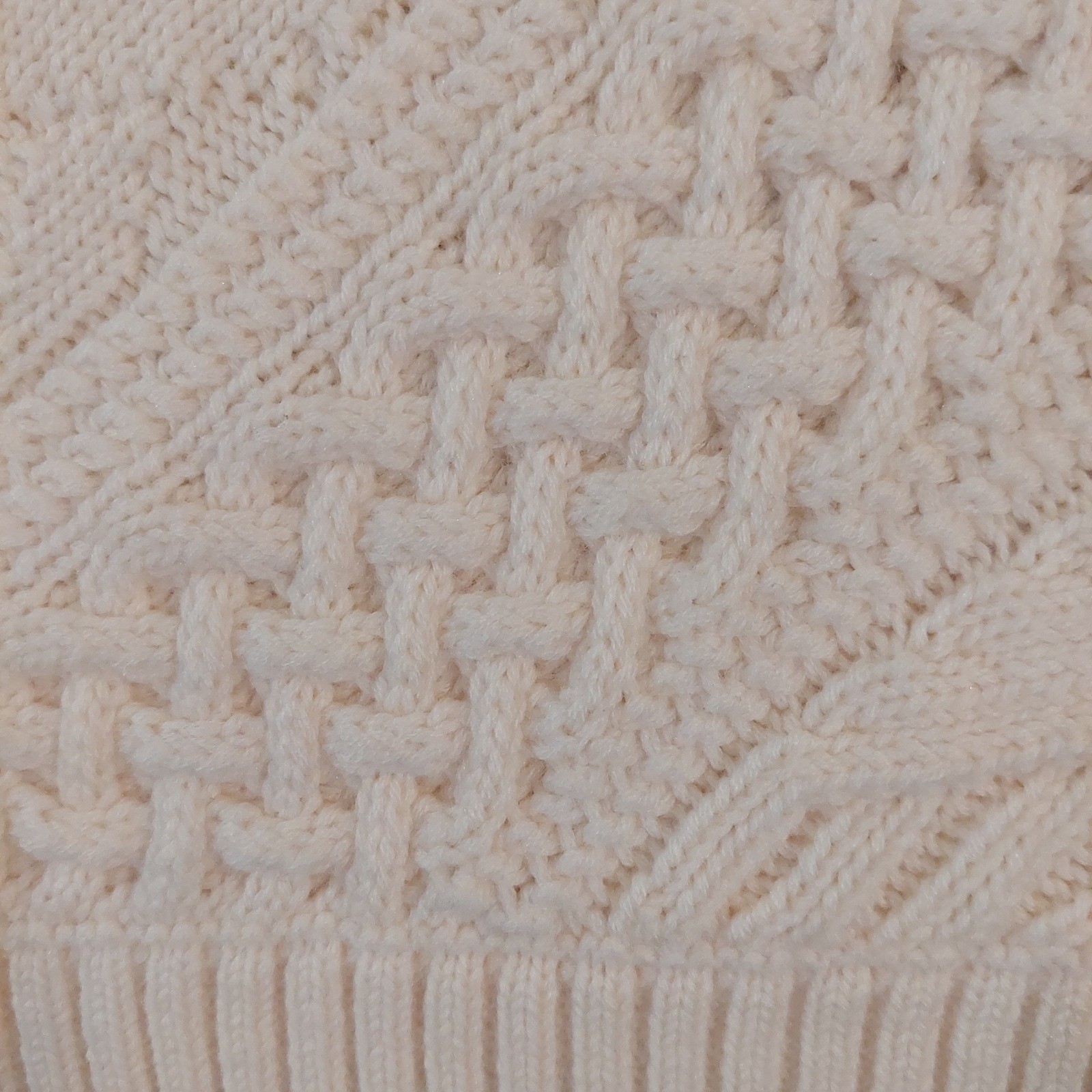 Murano Mens Cream Cable Knit Merino Wool Blend Sweater XL Inflorescence