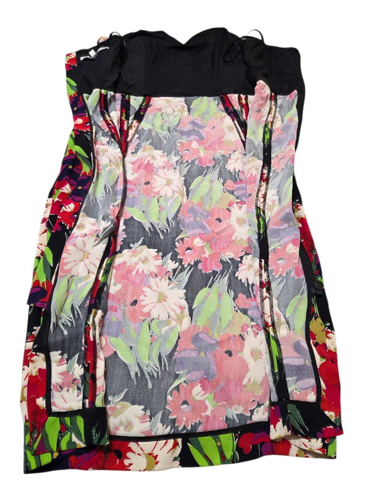 Veronica Beard Saffron Floral Print Dress Women’s 12 Multicolor Strapless J9.1