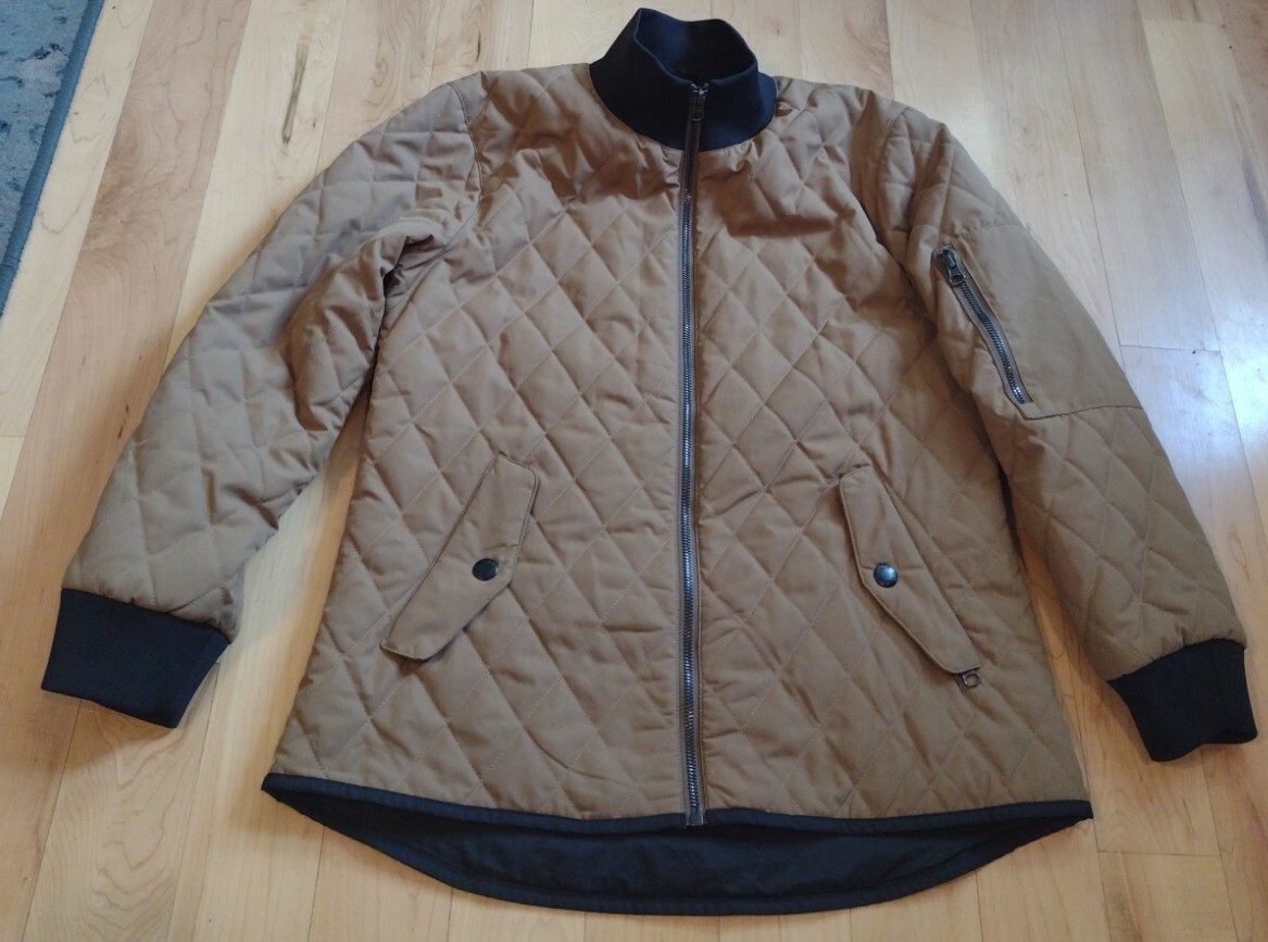 Air blaster SLayer Air Out Nanotex Fabric Full Zip brown black Woman Coat Size S
