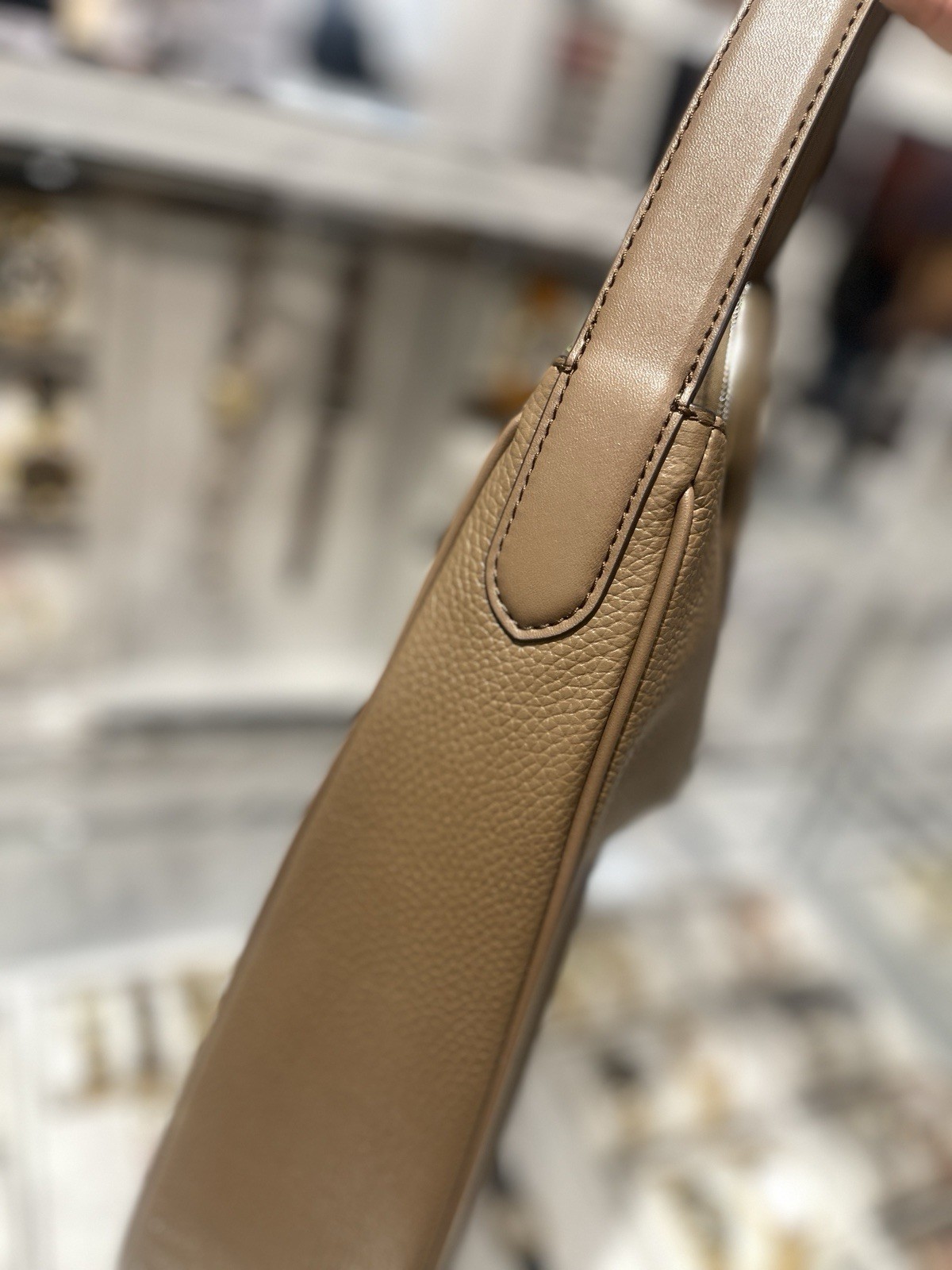 MICHAEL KORS OUTLET Nayla Medium Pebbled Leather Hobo Shoulder Bag NWT