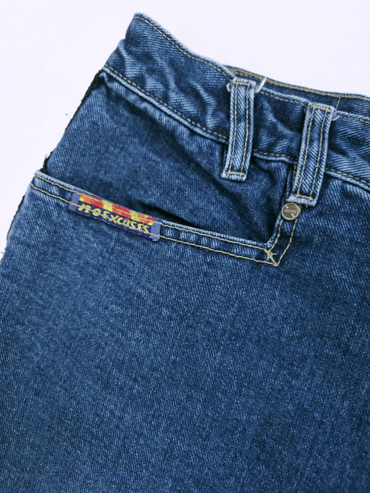 No Excuses Live On Stage Y2K Jeans Women’s 31×21 Flare Leg Ribbon Striped