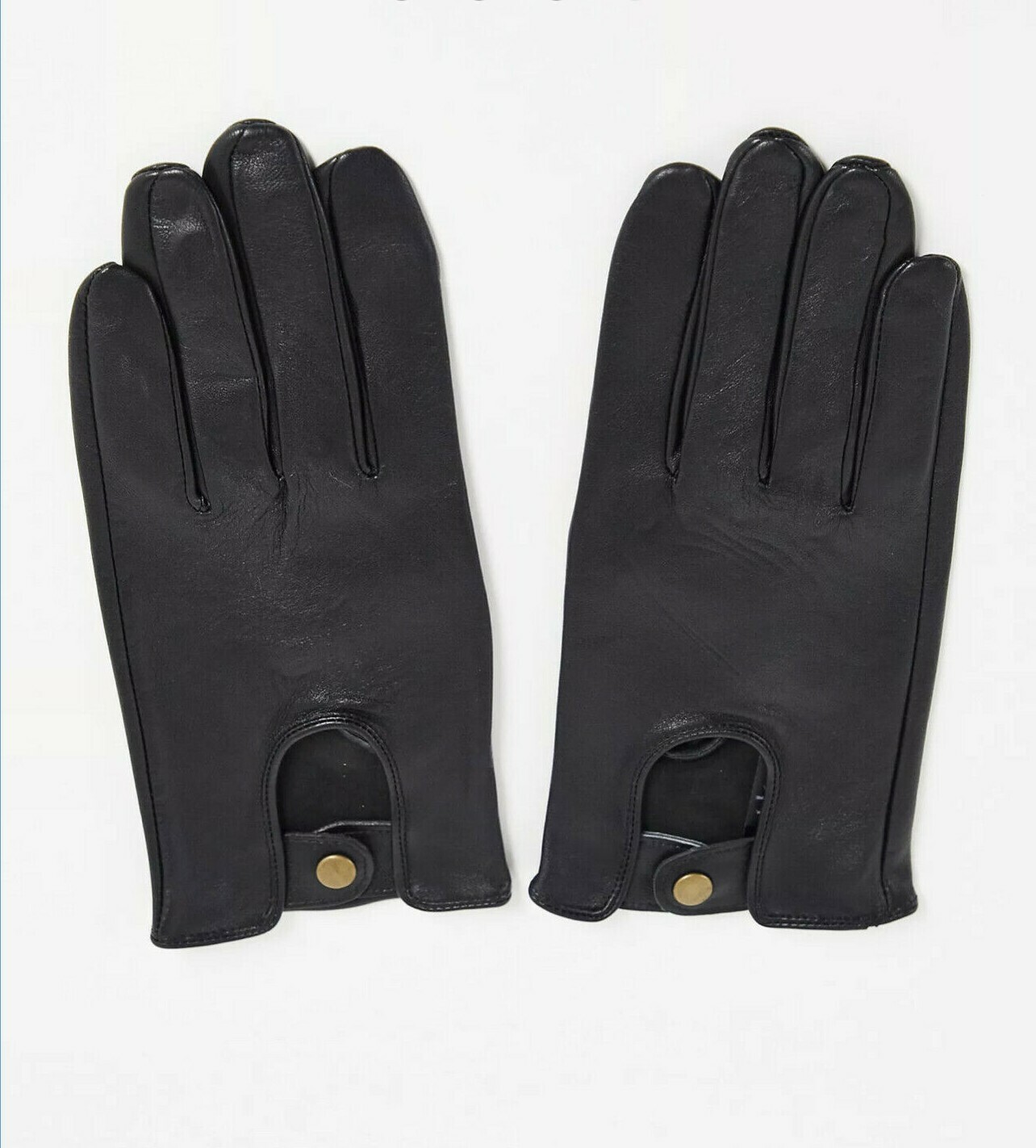 Driving Gloves Car Motorcycle Biker Genuine Leather Police Driver Dark Brown-40