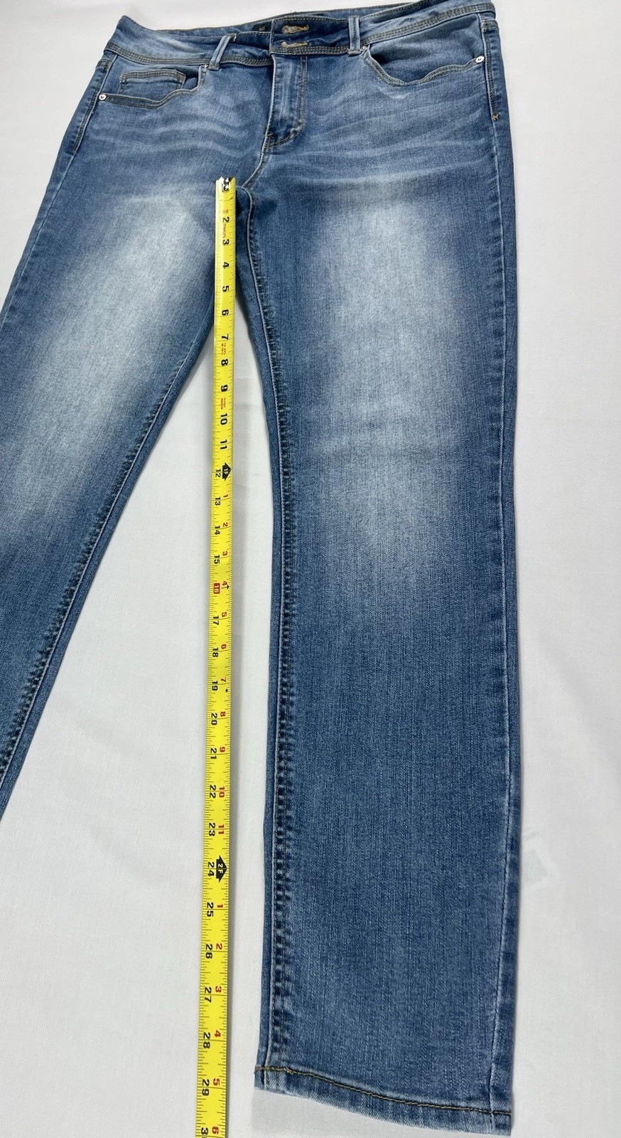 Indigo Rein Women’s Slim Fit Straight Leg Blue Denim Jeans Size 15 Pockets