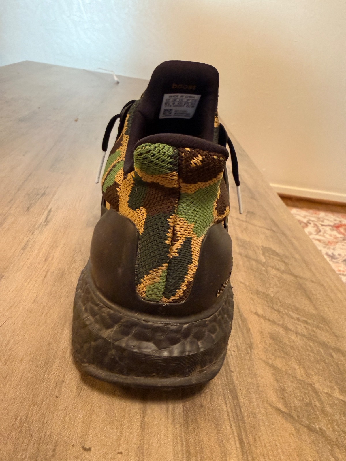 Size 9.5 – A Bathing Ape x adidas UltraBoost 4.0 Green Camo