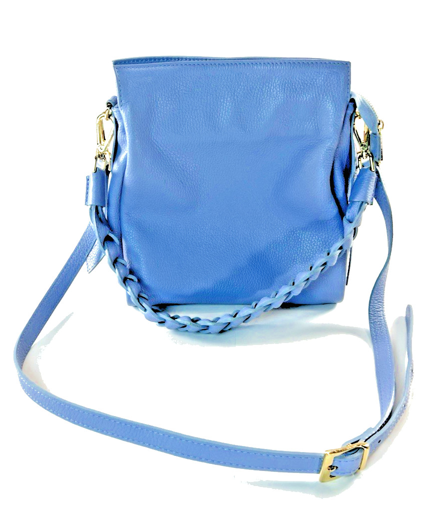 NEW! Italian Genuine Pebbled Leather Purse Combination Handbag/Crossover Design