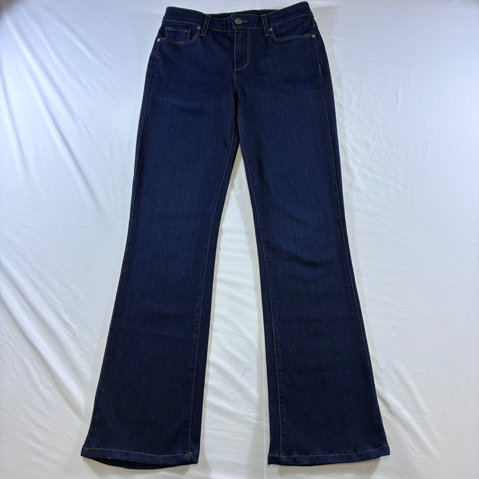 Paige Manhattan Bootcut Jeans 29 Dark Indigo Blue Denim Stretch