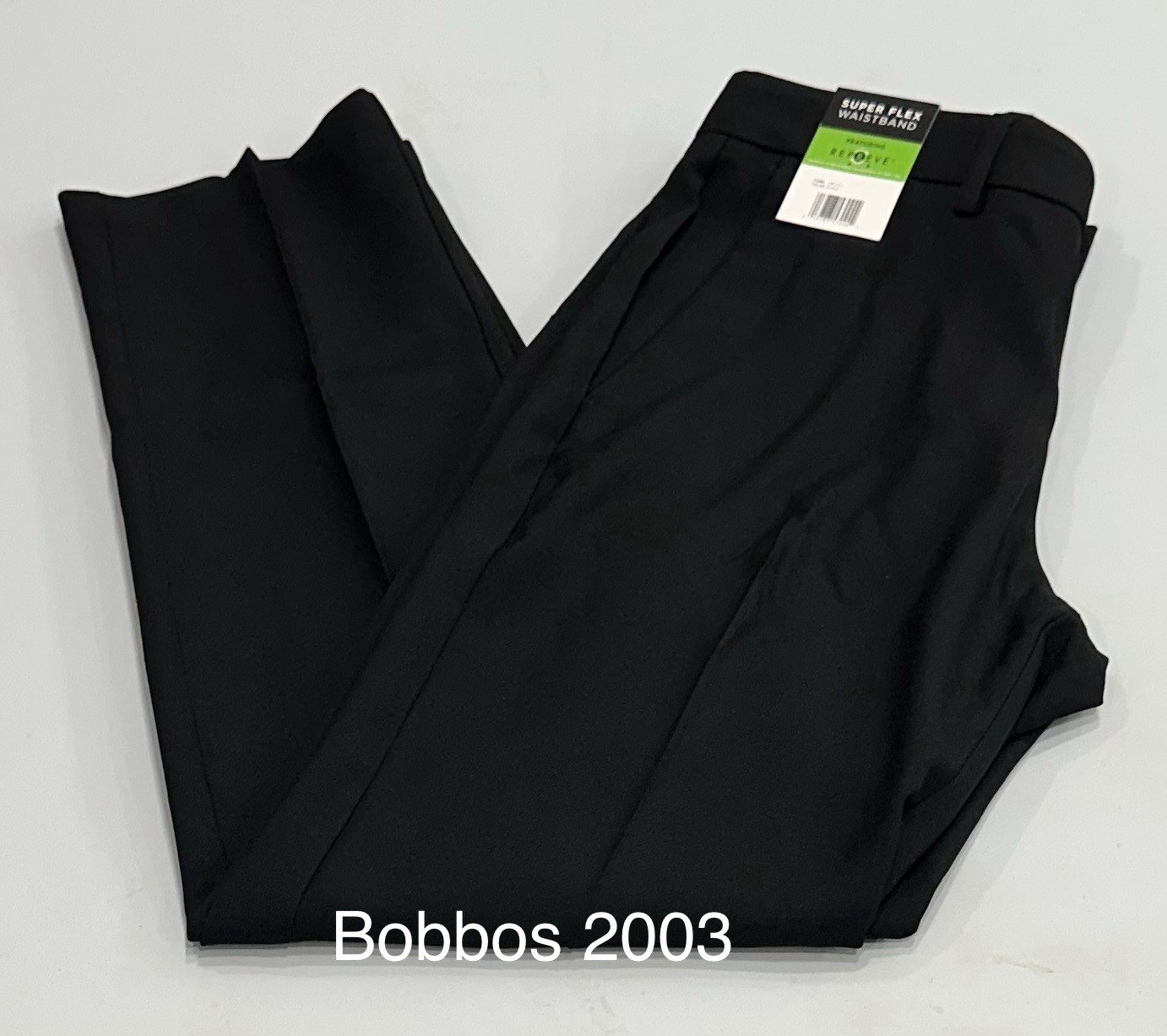 Haggar Men’s Straight-Fit Dress Pants, Black, Size 30X29