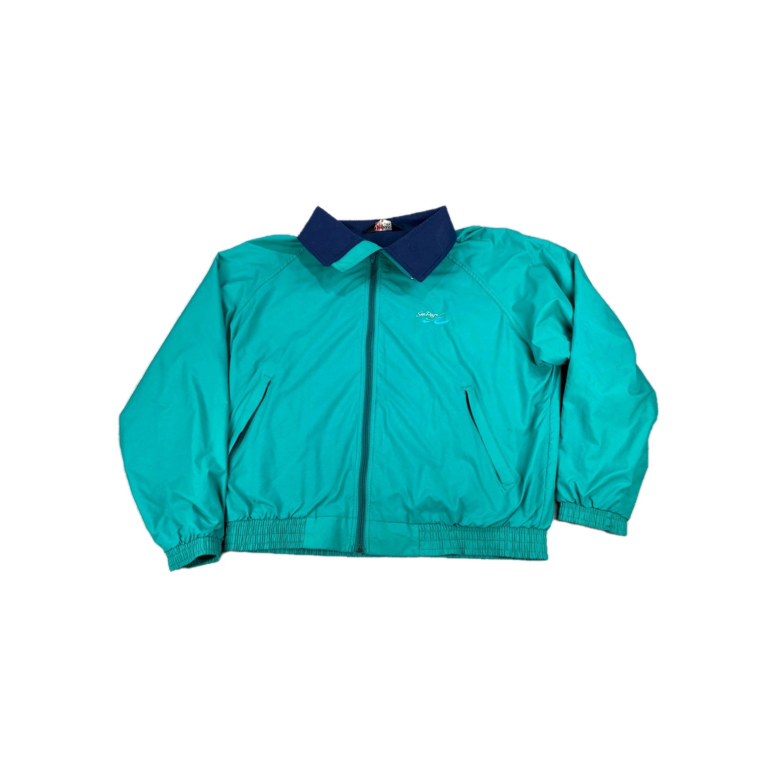 Vtg Sea Ray Windbreaker Jacket Mens XL Green Water Repellent Sports Master USA