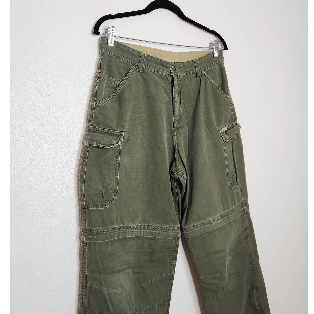 Vintage Gander Mountain Cargo Pants Green 33×32 Zip Off 90s Army