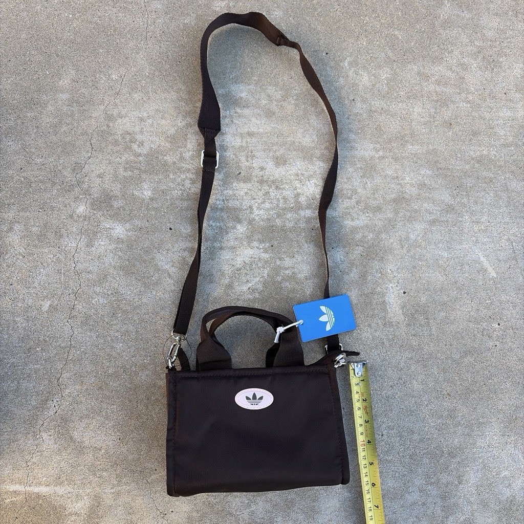 NWT adidas Originals Micro Mini Tote Bag – Aurora Coffee Brown Sandy Pink JL4075