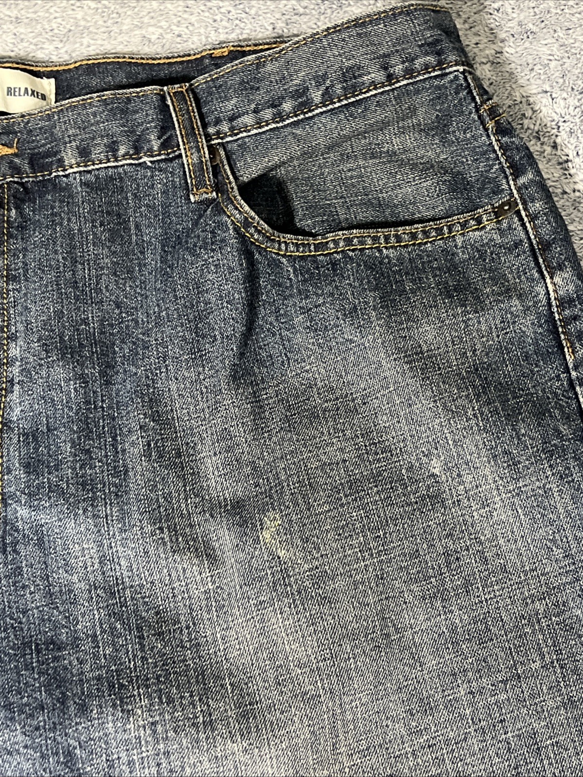 Signature Levi Strauss Jeans Mens 44×30 Relaxed Straight Leg Blue 100% Cotton