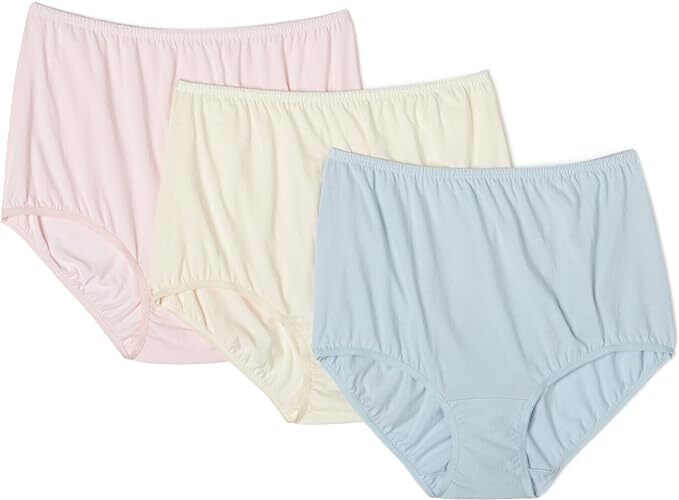 5 Pack Vanity Fair Cotton Panty Briefs 15319 Print & Solid Sz- 6, 7, 8, 9, 10