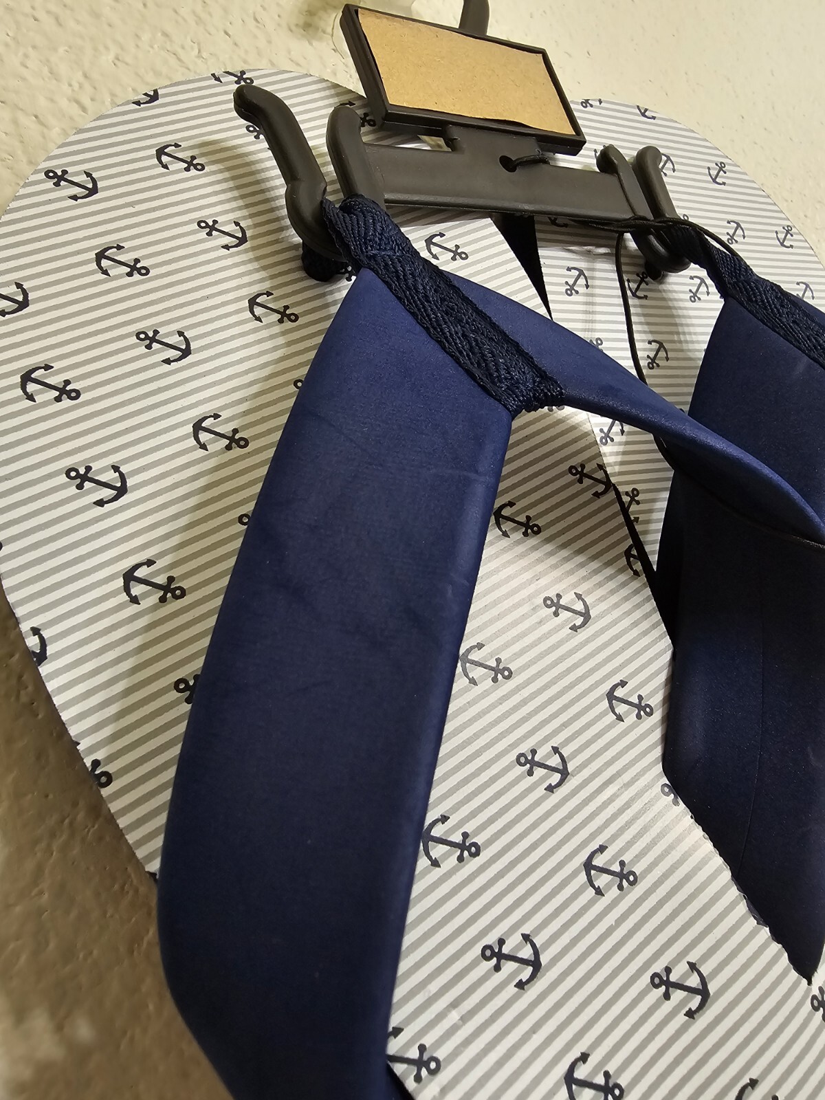 Anchor Beach and Walking Flip-Flops Navy Blue Size XL SUMMER SALE