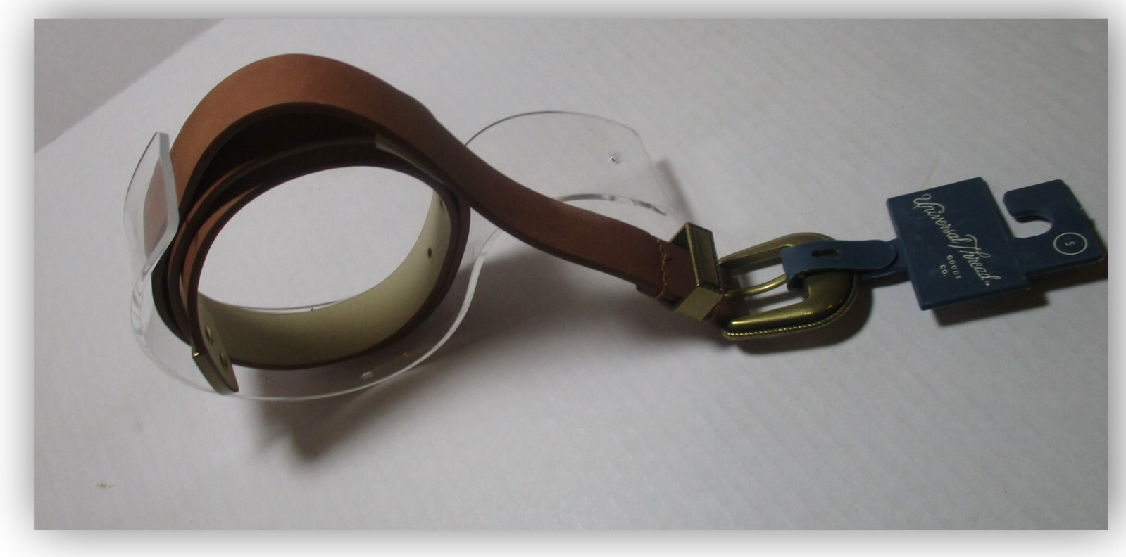 Universal Thread women’s belt COGNAC 7/8 inch wide Man Made Materials SMALL