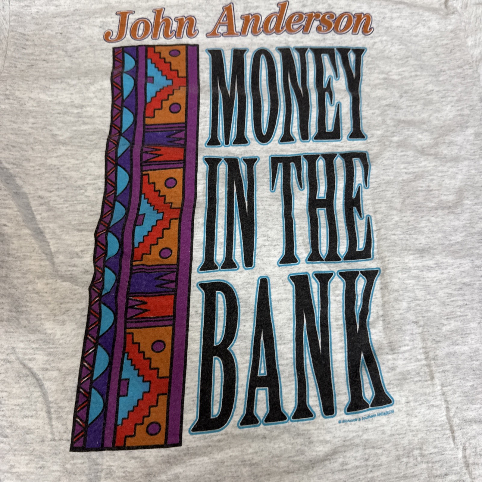 John Anderson Solid Ground “Money In The Bank” True Vintage Shirt Size Medium
